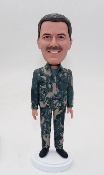 Military bobblehead- dress in camouflage