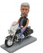 Custom bobblehead Riding to retirement Harley Davison