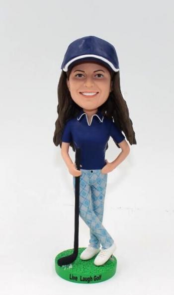 Personalized bobblehd doll-playing golf