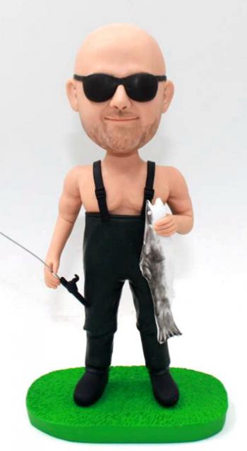 Custom fishing bobbleheads