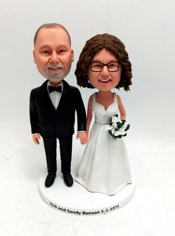 Custom bobblehead 50th anniversary golden wedding gift