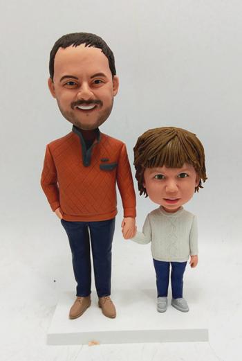 Father and Son custom bobble head