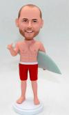 Custom surfer bobblehead doll