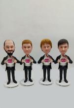 4 Custom Bobbleheads -Gift for team members [4 mini]