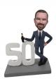 Custom bobblehead 50th Birthday with beer