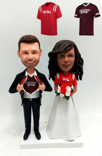 sports themed wedding bobblehead