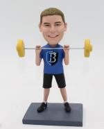 Male Weight Lifter Bobblehead Doll Weightlifting [2845]