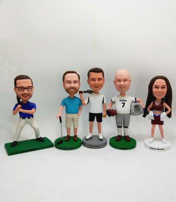 5 Custom Bobbleheads- Gifts bulk order for team