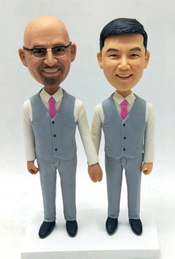 Same sex gay wedding cake toppers