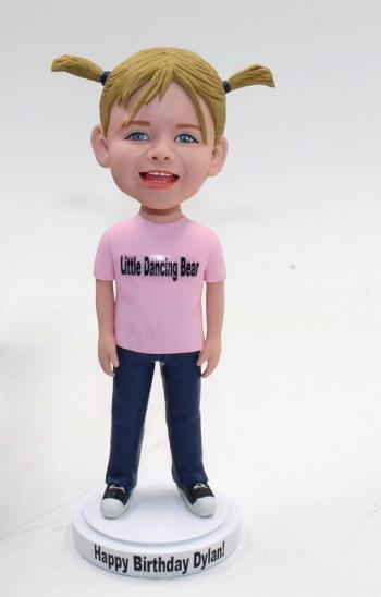 Custom little girl bobblehead