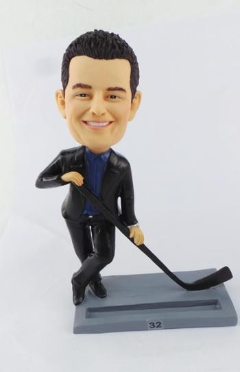 Hockey Player Bobbleheads Make Bobble heads for boss card holder