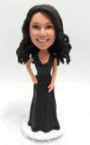 Custom female wedding officiant bobblehead doll