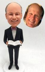 Wedding officiant custom bobblehead [4618]