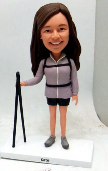 Custom hiking bobblehead mountain climber