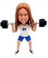 Personalized Bobbleheads - weight lifter girl