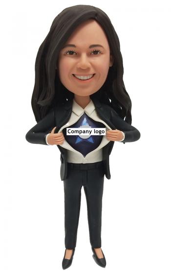 Custom bobblehead Christmas figurine for employee