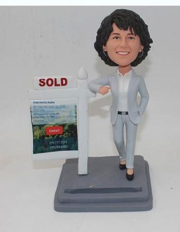 Female Realtor bobbleheads-Best Make Bobble heads