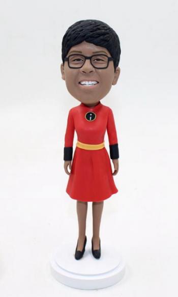 Custom Incredible Super Mom super Lady bobbleheads