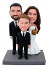 Custom wedding cake topper with kid