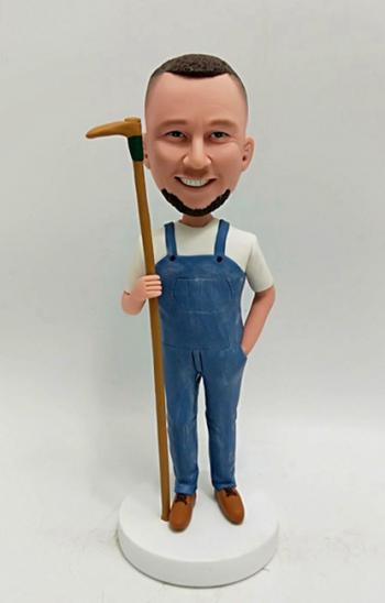 Custom bobblehead- Farmer