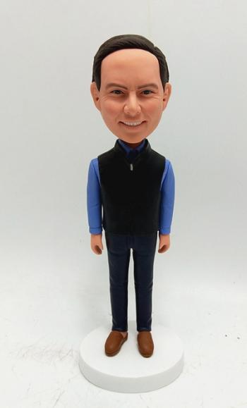 Custom bobblehead male casual look with slippers