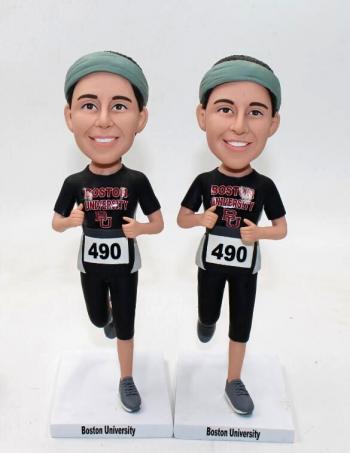 Marathon runner custom bobble heads