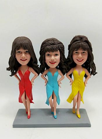 3 Custom Bobbleheads-Personalized body custom face