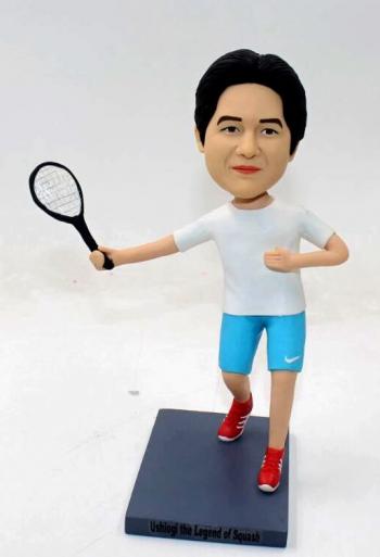 custom bobblehead- tennis player