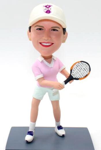 Customized tennis player Bobbleheads