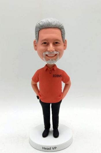 Custom bobblehead doll-male in casual