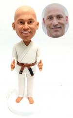 Custom Jiu Jitsu bobblehead brown belt [AM4502]