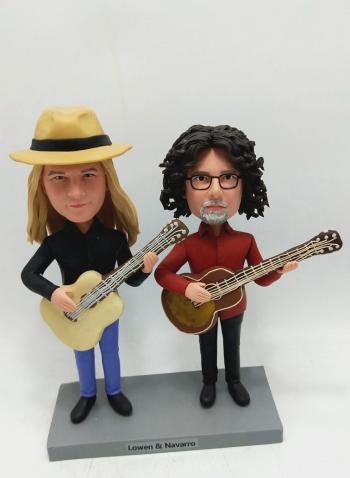 Custom bobblehead-double person guitar players