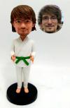 Custom bobblehead Jiu Jitsu green belt