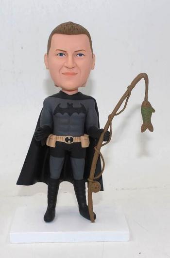 Custom Bat super hero bobbleheads fishing pole