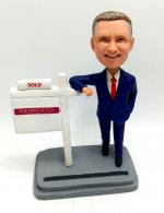 Make Bobble heads For Realtor Bobbleheads Card Holder [4523]