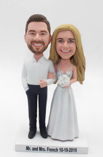 Wedding cake topper bobblehead