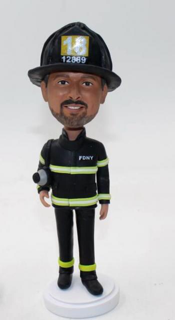 Custom fireman bobblehead