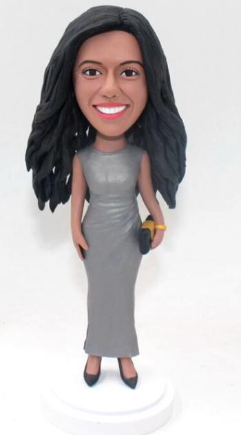 Custom elegant lady Bobbleheads