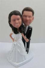 Wedding bobble heads cake topper