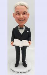 Custom bobblehead wedding officiant the reverend