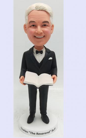 Custom bobblehead wedding officiant the reverend