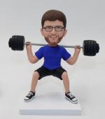 Custom weightlifting bobblehead [C3046]