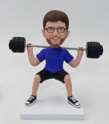 Custom weightlifting bobblehead