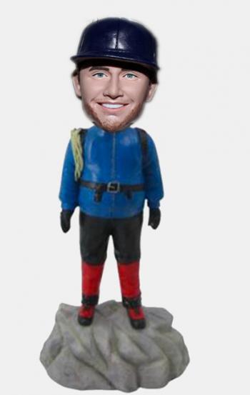 Mountain Climber Bobbleheads Climbing