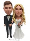 Classic Wedding bobblehead cake topper