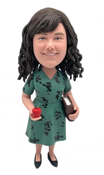 Custom teacher bobblehead handmade gift for professor
