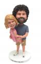 Custom father and daughter bobblehead happy father's Day gift