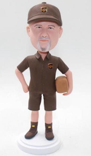 Custom UPS delivery man bobblehead