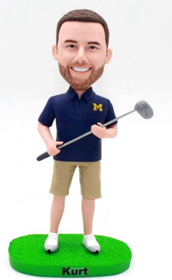 Custom golfer bobblehead doll