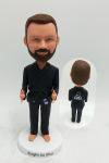 Custom Jiu Jitsu bobblehead black belt